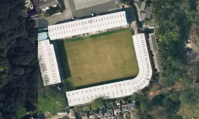 Satellite view showing Gigg Lane in North West