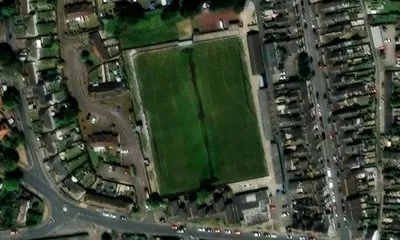 Satellite view showing Crown Meadow in East of England