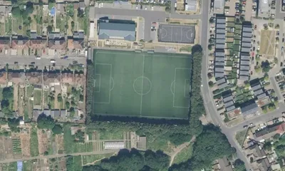 Satellite view showing Tithe Farm Sports & Social Club in London