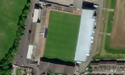 Satellite view showing Brunton Park in North West