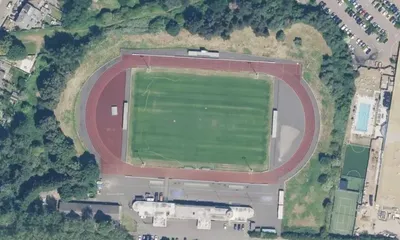 Satellite view showing Queen Elizabeth II Stadium in London
