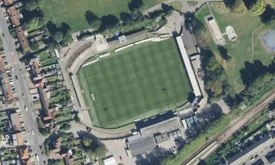 Satellite view showing Gander Green Lane in London