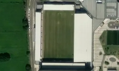 Satellite view showing York Community Stadium in Yorkshire and the Humber