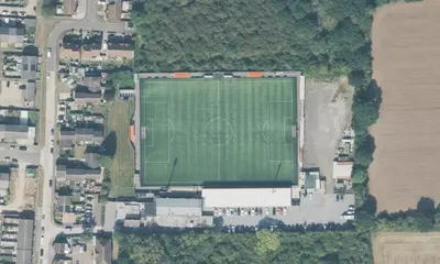 Satellite view showing Len Salmon Stadium in East of England