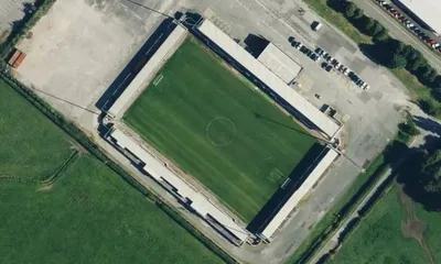 Satellite view showing Deva Stadium in North West