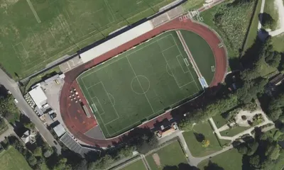 Satellite view showing Horsfall Community Stadium in Yorkshire and the Humber