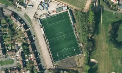 Satellite view showing Whitebank Stadium in North West