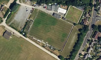 Satellite view showing Sharpenhoe Road in East of England