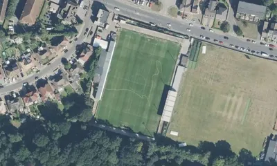 Satellite view showing Park View Road in London