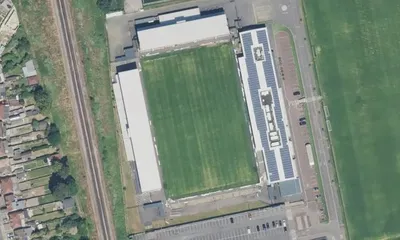 Satellite view showing The Hive Stadium in London