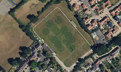 Satellite view showing Pancake Lane in East of England