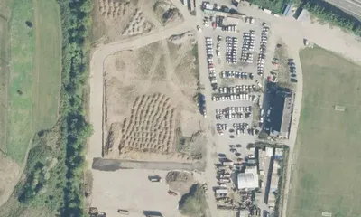 Satellite view showing Flamingo Park in London