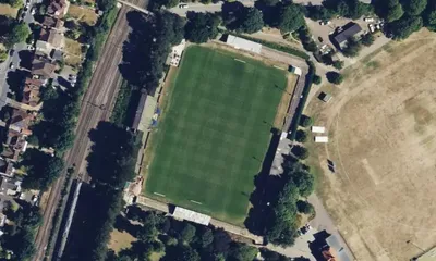 Satellite view showing Clarence Park Stadium in East of England