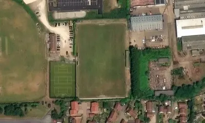 Satellite view showing Weybourne Road in East of England