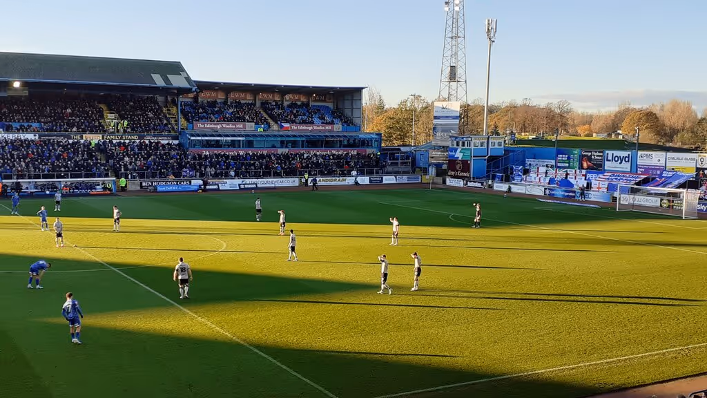 Bristol Rovers kick off the match against Carlisle United at Brunton Park