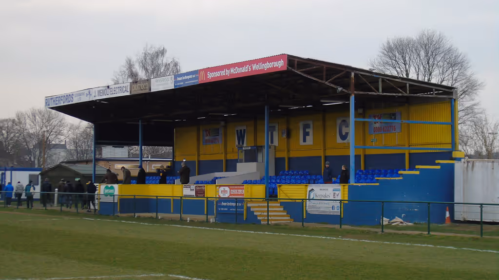 Wellingborough Town FC main seated stand